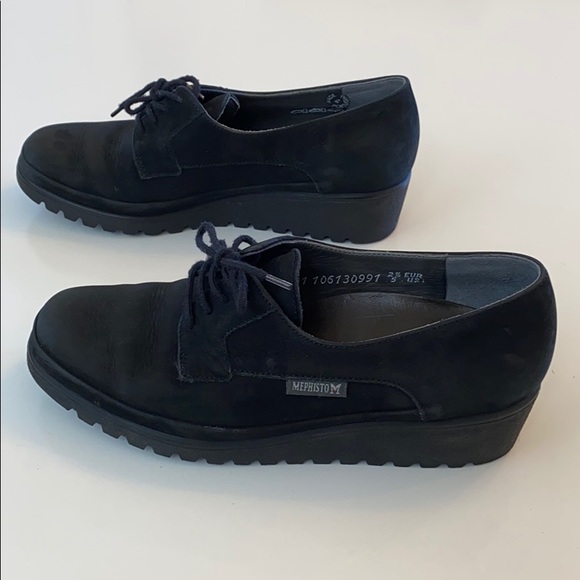 Mephisto Suede Lace Up Booties Size 5 - Picture 6 of 8